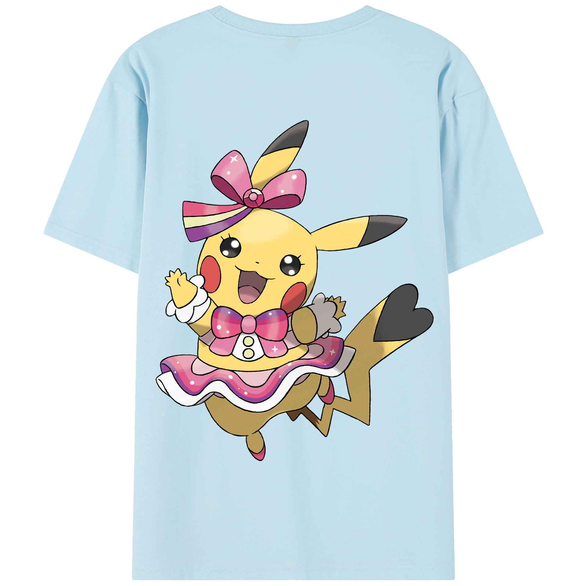 （画像用） ポケットモンスター Pokémon 綿100％半袖Tシャツ（背面プリント）